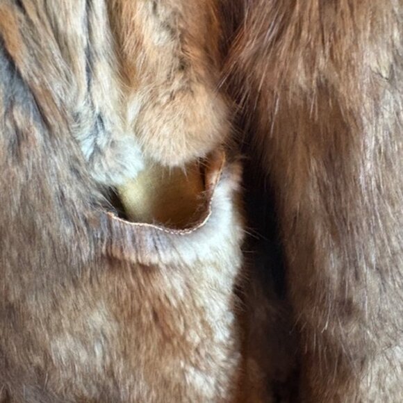 Vintage Beige Fur Coat - Picture 8 of 9